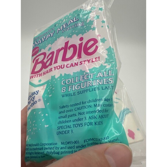 1992 McDonald’s Birthday Party Barbie Happy Meal Toy Sealed Mattel - Picture 9 of 10